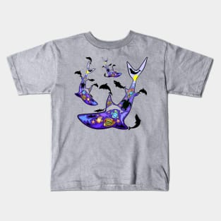 Shark MarineLife Scenery Patterned Kids T-Shirt